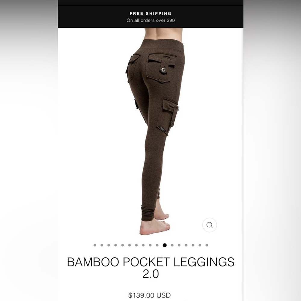 Brown Cargo Leggings